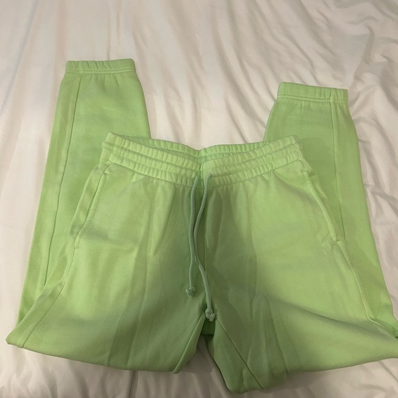TNA “cozy af” neon green sweats - Picture 1 of 2
